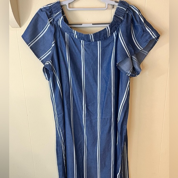 Appraisal Women Blue Strip dress. Size XL - Picture 4 of 16